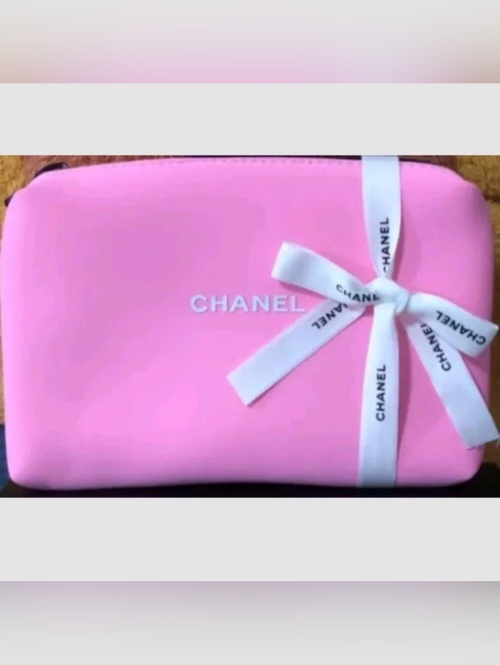 CHANEL Hot Pink Cosmetic Bag